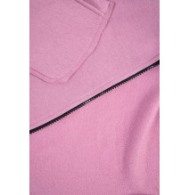 Hőszigetelt pulóver, hosszabb háttal MI68652 sötét rózsaszín