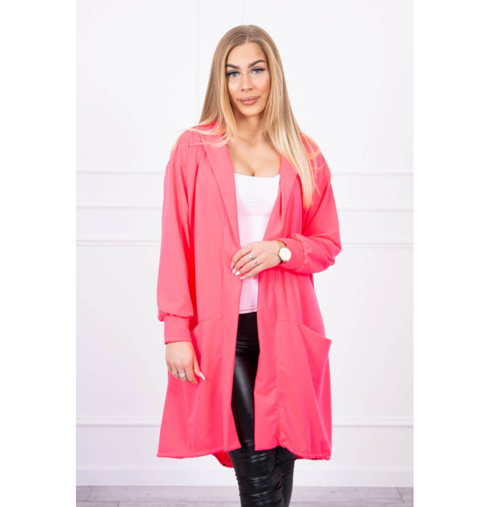Kardigánt oversize MI0044 neon rózsaszín