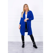 Női pulóver denevér típusú ujjakkal MI2019-13 azúrkék