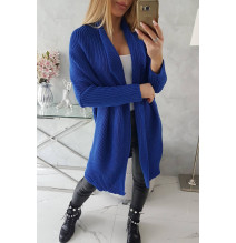 Női pulóver denevér típusú ujjakkal MI2019-13 azúrkék