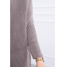 Női pulóver denevér típusú ujjakkal MI2019-13 cappuccino