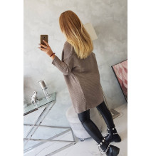 Női pulóver denevér típusú ujjakkal MI2019-13 cappuccino