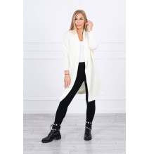 Női pulóver denevér típusú ujjakkal MI2019-13 krém