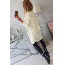 Női pulóver denevér típusú ujjakkal MI2019-13 krém