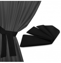 Szalag a kerti függöny rögzítéséhez 160x8 cm fekete