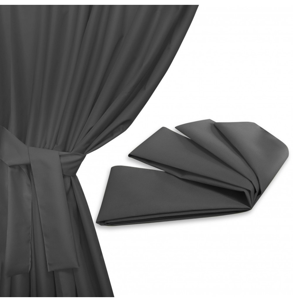 Szalag a kerti függöny rögzítéséhez 160x8 cm grafit