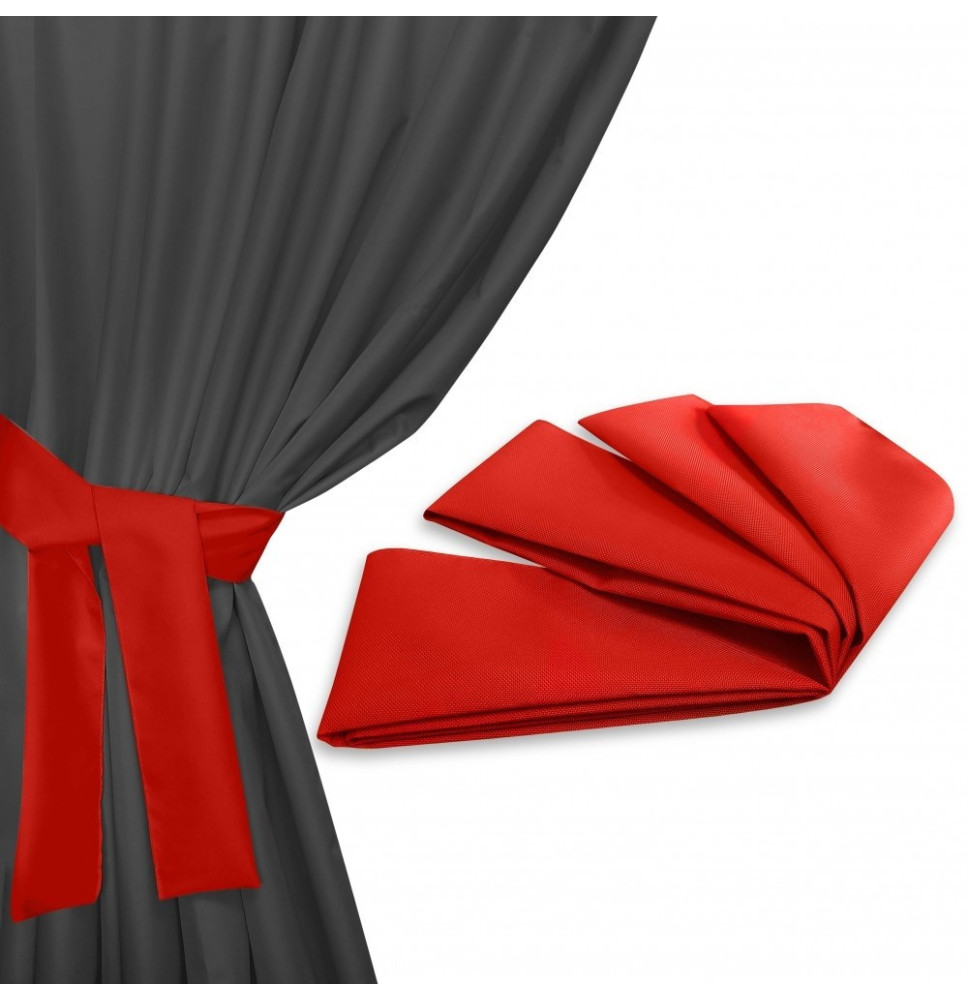 Szalag a kerti függöny rögzítéséhez 160x8 cm piros