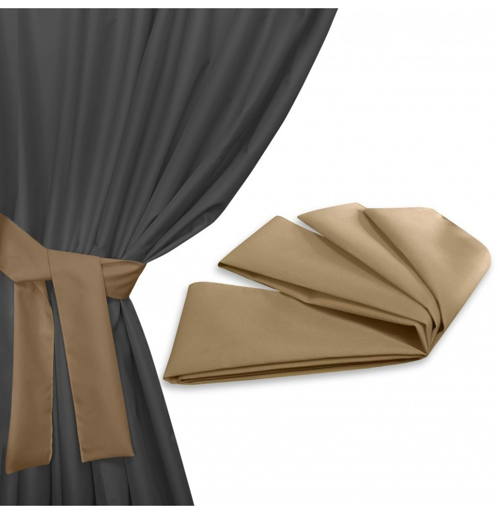 Szalag a kerti függöny rögzítéséhez 160x8 cm sötét bézs