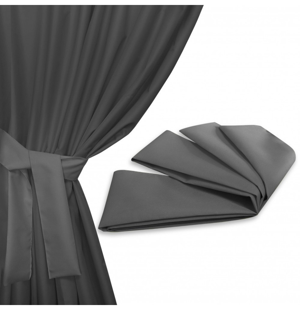 Szalag a kerti függöny rögzítéséhez 160x8 cm sötét szürke