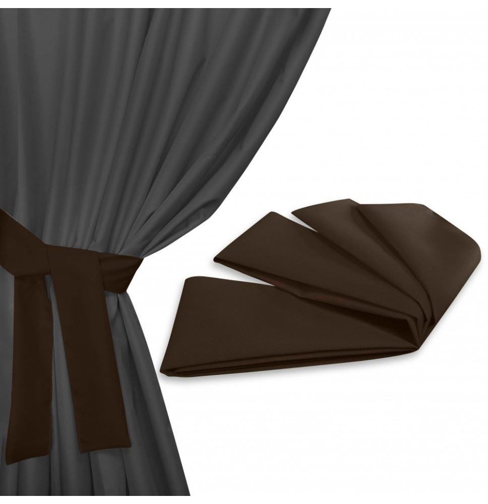 Szalag a kerti függöny rögzítéséhez 160x8 cm sötétbarna