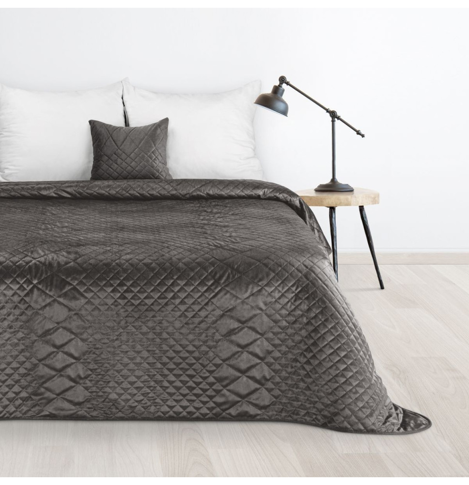 Bársony ágytakaró Luiz3 grafit new