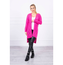 Női pulóver geometriai mintával MI2020-4 neon rózsaszín