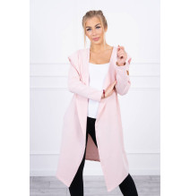 Kardigánt oversize MI9077 világos púder rózsaszín