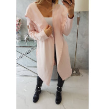 Kardigánt oversize MI9077 világos púder rózsaszín