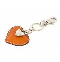 Bőr kulcstartó konyak Gyártott Olaszországban