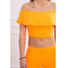 Női szett MI8885 egy fodorral neon narancs