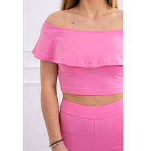 Női szett MI8885 egy fodorral világos rózsaszín