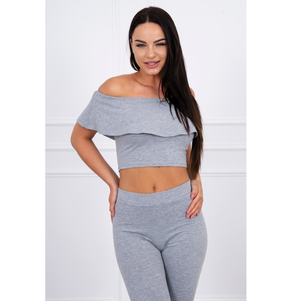 Női szett MI8885 egy fodorral szürke