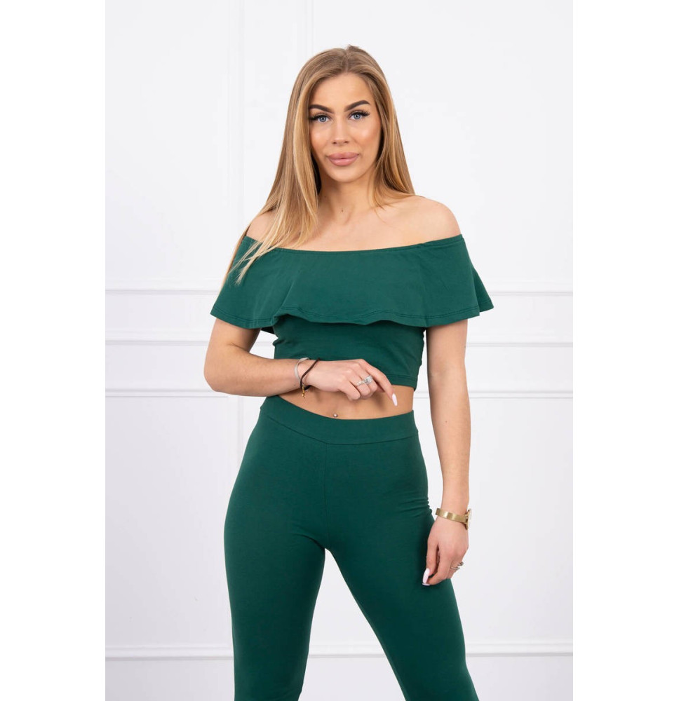 Női szett MI8885 egy fodorral sötétzöld