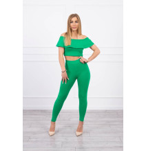 Női szett MI8885 egy fodorral zöld