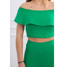 Női szett MI8885 egy fodorral zöld