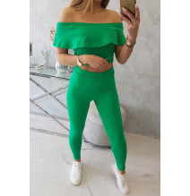 Női szett MI8885 egy fodorral zöld