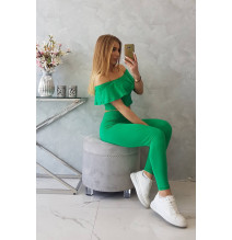 Női szett MI8885 egy fodorral zöld