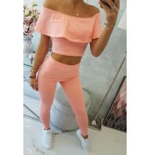 Női szett MI8885 egy fodorral sárgabarack