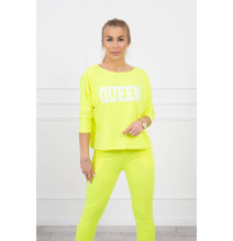 Női szett MI66977 QUEEN neon sárga