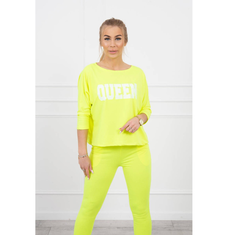 Női szett MI66977 QUEEN neon sárga