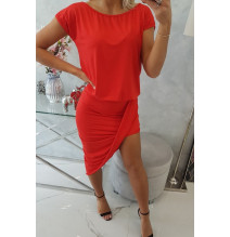 Női aszimmetrikus ruha MI61524 piros