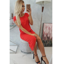 Női aszimmetrikus ruha MI61524 piros