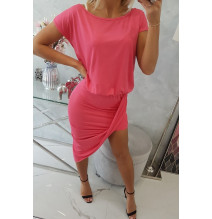 Női aszimmetrikus ruha MI61524 fukszia