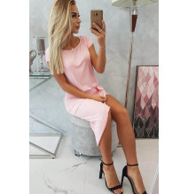 Női aszimmetrikus ruha MI61524 por rózsaszín