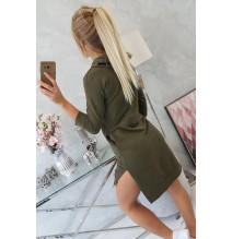 Ruha meghosszabbított hátsó és színes nyomtatott elülső MI64632 khaki