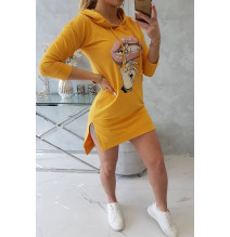 Ruha meghosszabbított hátsó és színes nyomtatott elülső MI64632 okker