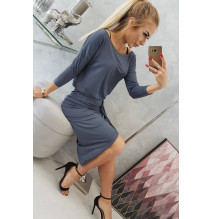 Női aszimmetrikus ruha MI8923 grafit