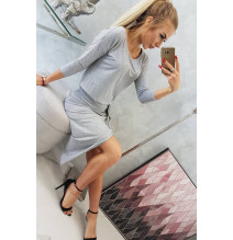 Női aszimmetrikus ruha MI8923 szürke