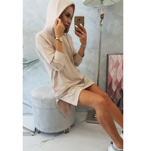 Ruha meghosszabbított hátsó és egy kapucnival MI9078 bézs