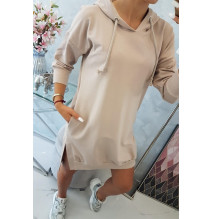 Ruha meghosszabbított hátsó és egy kapucnival MI9078 bézs