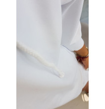 Ruha meghosszabbított hátsó és egy kapucnival MI9078 fehér