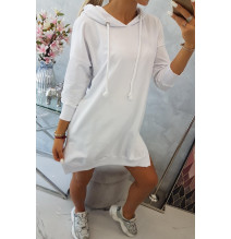 Ruha meghosszabbított hátsó és egy kapucnival MI9078 fehér