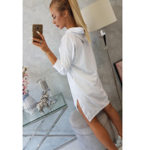 Ruha meghosszabbított hátsó és egy kapucnival MI9078 fehér