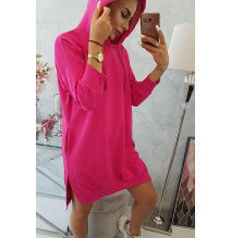 Ruha meghosszabbított hátsó és egy kapucnival MI9078 fukszia