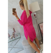 Ruha meghosszabbított hátsó és egy kapucnival MI9078 fukszia