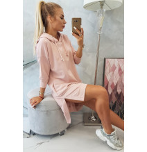 Ruha meghosszabbított hátsó és egy kapucnival MI9078 por rózsaszín