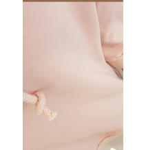 Ruha meghosszabbított hátsó és egy kapucnival MI9078 por rózsaszín