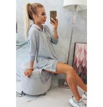 Ruha meghosszabbított hátsó és egy kapucnival MI9078 szürke