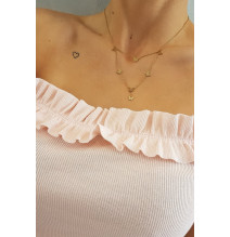 Ruha díszített hevederekkel MI9097 por rózsaszín