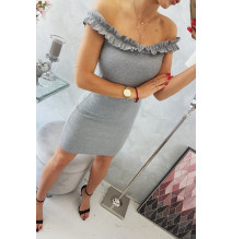 Ruha díszített hevederekkel MI9097 szürke